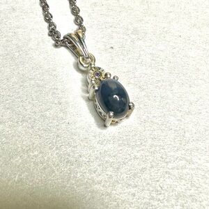 Sophisticated Silver and Blue Gemstone Necklace